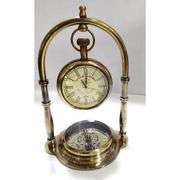 Brass Watch with Nautical Compass Stand