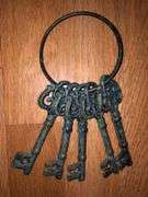 Set of Large Cast Iron Skeleton Keys