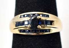 Majestic Blue Sapphire Ring in 10K Yellow Gold