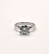Dazzling 3.1 Ct White Ice Blue Lab Simulated Diamond Ring