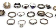 Group lot of Vintage 925 sterling silver rings