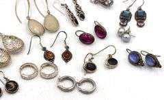 Group lot of Vintage 925 sterling silver earrings