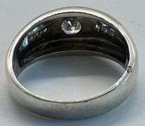 14K White Gold Round Brilliant Cut Diamond Ring