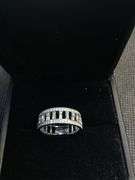 18K WHITE GOLD BAGUETTE CUT DIAMOND WEDDING BAND