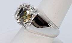 Men's Huge Sparkling 3.45 Ct Fire Moissanite Ring