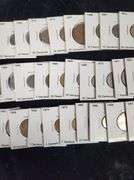 Lot Of 50 Mexican Coins In Cardboard Holders