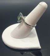 Sparkling 14 K White Gold Plate 5 Ct VVs1 Lab Simulated Diamond Ring
