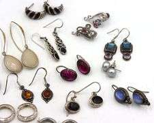 Group lot of Vintage 925 sterling silver earrings