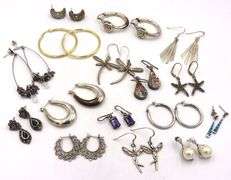 Group lot of Vintage 925 sterling silver earrings