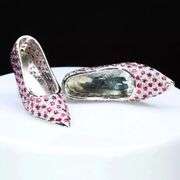 Sterling silver heels set with 1.45cts of Mozambique Rubies!