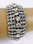 Stunning Vintage Wide Rhinestone Bracelet