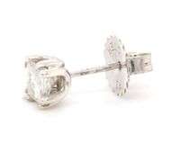 14kt White gold 0.40ctw princess cut Moissanite stud earrings
