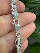 Italian Sterling Silver 925 7mm Miami Cuban Chain 24" Necklace