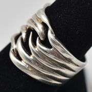 Wide Band Ring in Sterling Silver