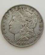 1904 O Morgan Silver Dollar, Circulated/Cleaned