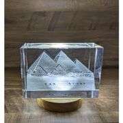 Great Pyramid of Giza 3D Engraved Crystal