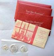 3 Bicentennial Red Envelope Silver Unc Sets