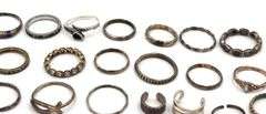 Vintage 925 sterling silver group lot of rings