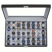 Lockable 24-Slot Watch Case