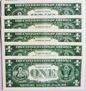 (5) Superb Crisp 2017A $1 Dollar Star Notes San Francisco Consecutive Fancy Lower Serial Numbers!