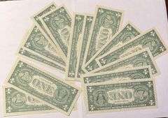 15 Various 1957 $1 Slider Silver Certificates