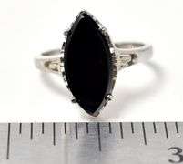 Gorgeous Onyx Ring in 10K White Gold