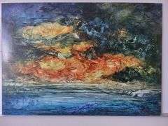 Rare Kamran Khavarani Masterpiece Unveiled – Signed Abstract Romanticism Artwork Up for Auction- Inv