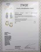 18kt Yellow gold approximate 3ctw diamond J hook earrings