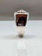 Men's  Sparkling 14 Kt White Gold Plate 7.25 Cttw Lab Simulated Diamond Ring