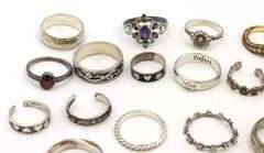 Group lot of Vintage 925 sterling silver rings