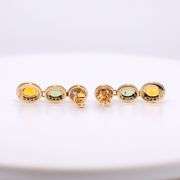 Lovely Multi-colored Sapphire & Diamond Earrings