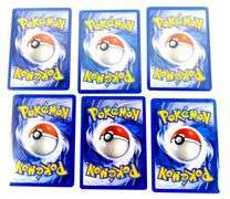6 Pokémon 1998 Trade Cards, All 1st Edition