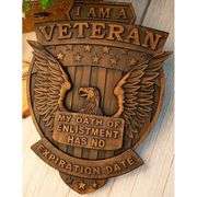 Handcrafted Patriotic Eagle Wall Mount