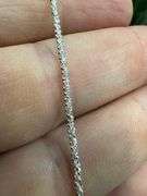Italian Sterling Silver 925 Diamond Cut Margarita Chain 18" Necklace