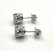 parkling 5.73 Ctw Ice White Lab Simulated Diamond Earrings