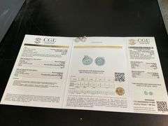 CERTIFIED BRAND NEW 14K WHITE GOLD DIAMOND STUDS