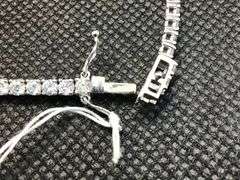 14K WHITE GOLD LAB DIAMOND BRACELET