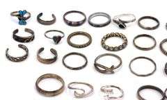Vintage 925 sterling silver group lot of rings