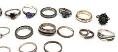 Group lot of Vintage 925 sterling silver rings