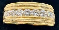 14K Yellow Gold Round Brilliant Cut Lab Diamond Ring