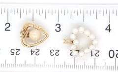 Nice Grouping of 3 Heart Pendants with Pearls