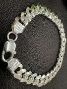 Sterling Silver Solid Miami Cuban Link Chain 9.2mm 925 Italy Heavy Curb Bracelet 8" Inch
