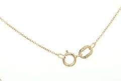 14kt Yellow gold Moissanite solitaire pendant on chain