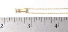 Dainty Diamond Pendant Necklace in 14K Yellow Gold