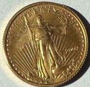 2007 $5 US Frosty Gold Eagle