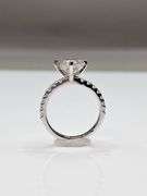 Sparkling 3.25 Ct VVs1 White Asscher Cut Moissanite Ring