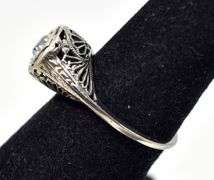 Mesmerizing White Sapphire Ring in 14K Yellow White Gold