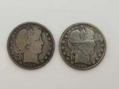 1905 O & 1905 S Barber Half Dollar, Circulated