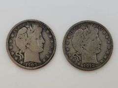 1905 & 1912 Barber Half Dollar, Circulated