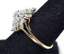 Dreamy Star Burst Diamond Ring in 10K Yellow Gold